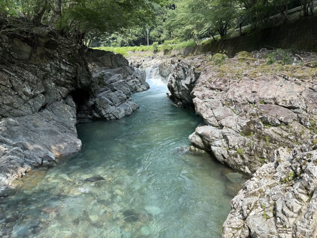 小瀬戸の滝、キャニオニング写真
